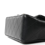 Lambskin Quilted Mini Rectangular Flap Black