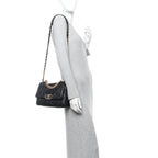 Goatskin Quilted Medium Chanel 19 Flap Black