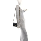 Pearly Caviar Quilted Fit For You Wallet On Chain WOC Black