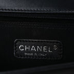 Lambskin Quilted New Medium Boy Flap Black