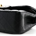 Lambskin Quilted Small Double Flap Black