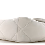 Goatskin Quilted Medium Chanel 19 Flap White