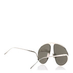 Metal Hillock Aviator Oversized Sunglasses LW40180U Silver