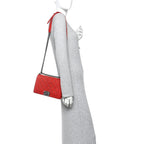 Crumpled Lambskin Small Studded Boy Flap Red