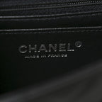 Lambskin Quilted Mini Rectangular Flap Black