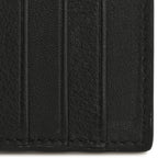 Textured Calfskin Plain Cardholder Black