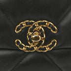 Lambskin Quilted Medium Chanel 19 Flap Black