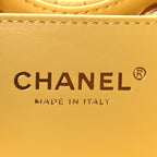 Suede Quilted Mini Chanel 25 Handbag Yellow