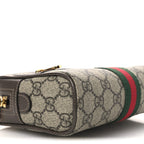GG Supreme Monogram Web Small Ophidia Belt Bag 75 30 Dark Brown