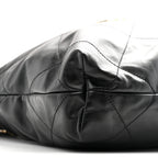Shiny Calfskin Quilted Small Chanel 22 Black