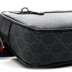 Soft GG Supreme Monogram Web Belt Bag Black Grey