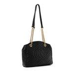 Calfskin Matelasse Medium GG Marmont Open Top Shoulder Bag Black
