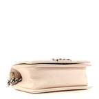 Caviar Quilted Small Boy Flap White