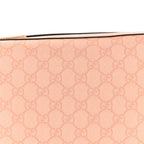 GG Supreme Monogram Textured Calfskin Web Super Mini Ophidia Shoulder Bag Pink