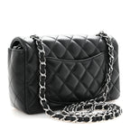 Lambskin Quilted Mini Rectangular Flap Black