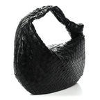 Nappa Intrecciato Small Jodie Hobo Black