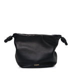 Mellow Nappa Donut Chain Mini Flamenco Knot Clutch Black