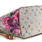 Metallic Monogram LV Garden Neverfull MM Silver