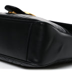 Calfskin Matelasse Medium GG Marmont Shoulder Bag Black