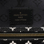 Monogram Giant Crafty Neverfull MM Creme Rouge Black