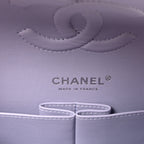 Caviar Quilted Medium Double Flap Light Purple