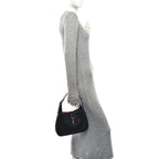 Calfskin Small Jackie Shoulder Bag Black