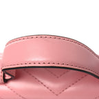 Calfskin Matelasse Mini GG Marmont Top Handle Shoulder Bag Wild Rose