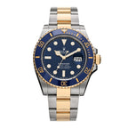 Stainless Steel 18K Yellow Gold 41mm Submariner Date Watch Royal Blue 126613LB