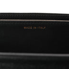 Grained Calfskin Quilted Cuba Wallet On Chain WOC Black
