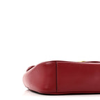 Calfskin Matelasse Small GG Marmont Shoulder Bag Hibiscus Red