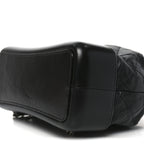 Aged Calfskin Quilted Small Gabrielle Backpack Black