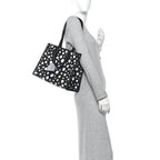 Monogram Kusama Dots Onthego MM Black White