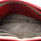 Lambskin Half Moon Wallet On Chain WOC Red