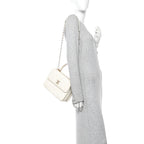 Lambskin Quilted Small Trendy CC Dual Handle Flap Bag White