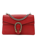 Dollar Calfskin Swarovski Crystal Small Dionysus Shoulder Bag Hibiscus Red