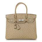 Ostrich Birkin 30 Parchemin