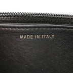 Lambskin Chevron Quilted Trendy CC Wallet On Chain WOC Black