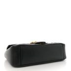 Calfskin Matelasse Small GG Marmont Shoulder Bag Black