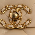 Lambskin Quilted Medium Chanel 19 Flap Beige