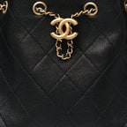 Caviar Quilted Small Chanel 25 Handbag Black