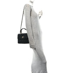 Lambskin Quilted Small Trendy CC Flap Dual Handle Bag Black