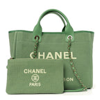 Mixed Fibers Small Deauville Tote Green