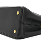 Taurillon Capucines MM Black Fuchsia