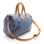 Calfskin Monogram Speedy P9 Bandouliere 30 Silk Blue