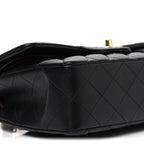 Lambskin Quilted Small Double Flap Black