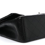 Lambskin Quilted Maxi Double Flap Black
