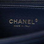 Caviar Quilted Medium CC Filigree Vanity Case Navy