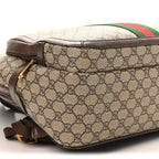 GG Supreme Monogram Medium Ophidia Day Backpack Brown