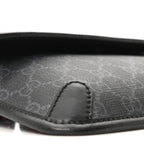 GG Supreme Monogram Web Slim Belt Bag Black Grey