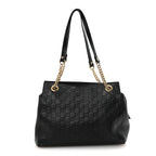 Guccissima Signature Medium Shoulder Tote Bag Black